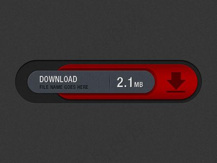 精美质感下载按钮PSD分层素材