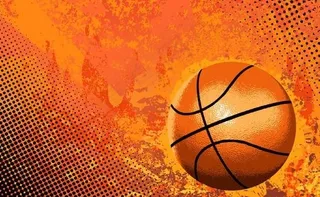 复古风格的篮球运动插画矢量素材