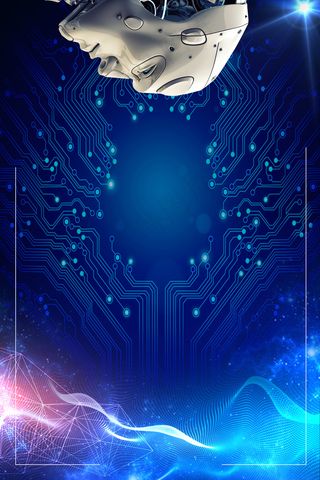 蓝色科技未来背景