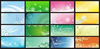 梦幻花纹花纹展板背景矢量