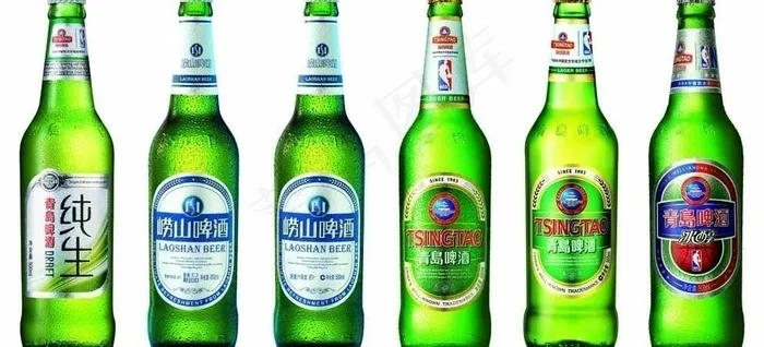 青岛啤酒 酒瓶图片(6972X3576(DPI:200))psd模版下载