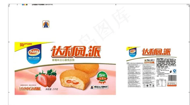 达利园派草莓味图片cdr矢量模版下载