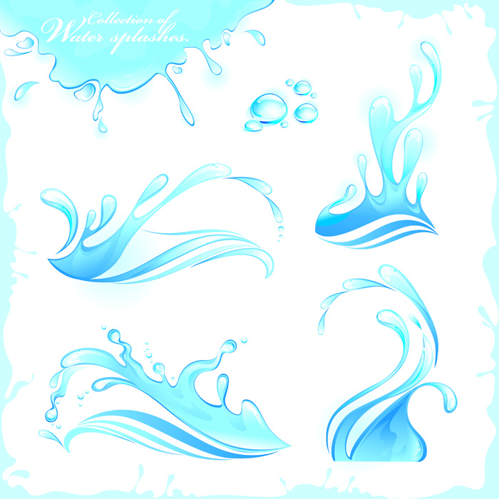 水元素背景素材eps,ai矢量模版下载