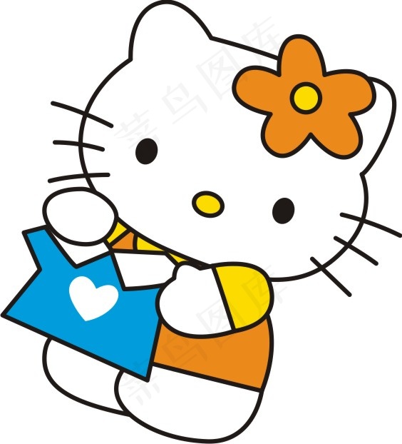 印花矢量图 卡通人物形象 猫 KI...