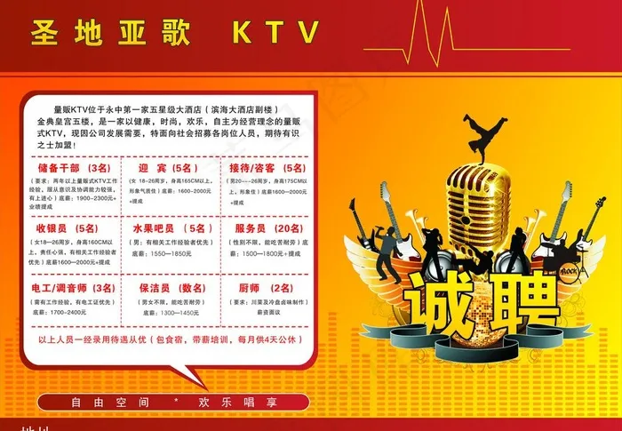 酒吧ktv招聘图片cdr矢量模版下载