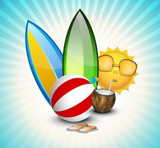 夏天背景矢量素材图片