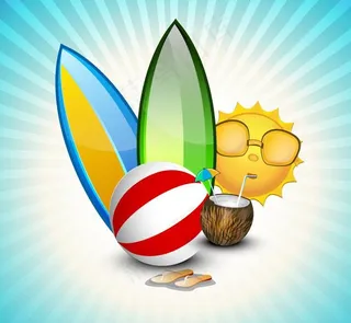 夏天背景矢量素材图片