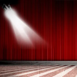 红色帷幕灯光设计模板海报主页分层模...