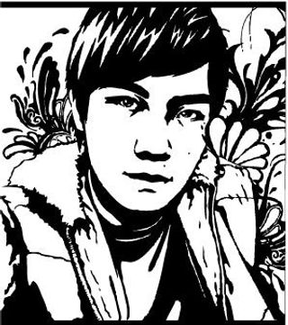 真人卡通版的肖像画Q矢量马