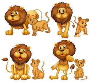 卡通狮子矢量设计