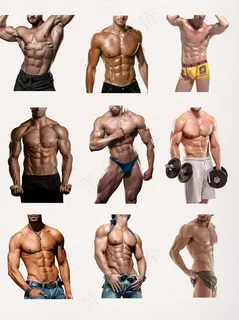 帅哥肌肉男健身男PNG图片