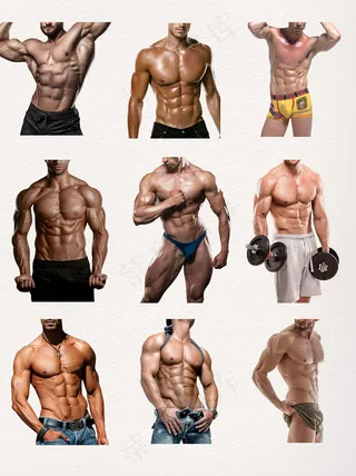 帅哥肌肉男健身男PNG图片