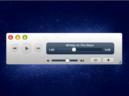 MAC迷你播放器UI素材下载
