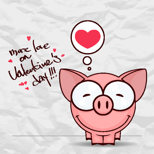 可爱卡通手绘动物矢量图