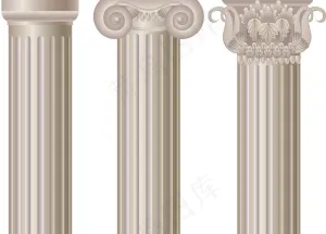 欧式柱子建筑矢量图片