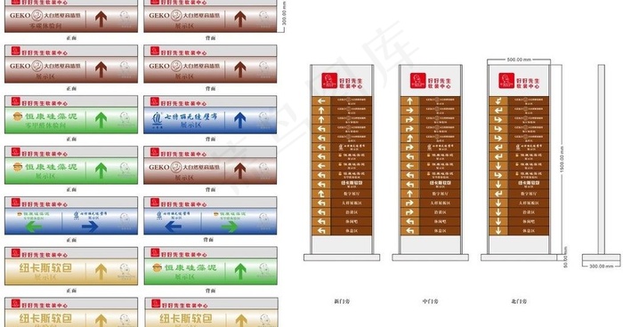导向牌图片cdr矢量模版下载