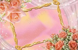 情人节相框psd分层素材图片