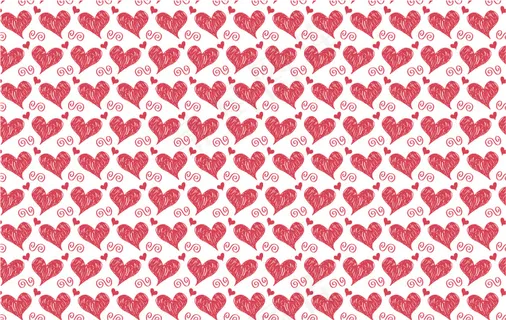 手绘爱心背景矢量素材