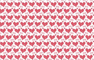 手绘爱心背景矢量素材