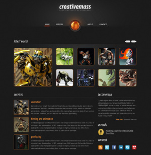 圆滑的creativemass网站模板PSD