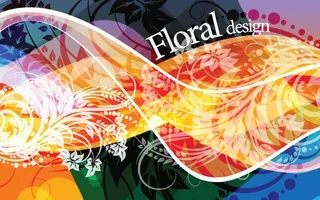 动感幻彩花纹背景图片