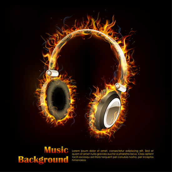 燃烧的耳机矢量