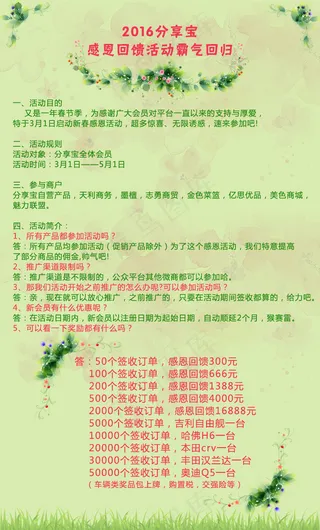 春天绿色背景海报