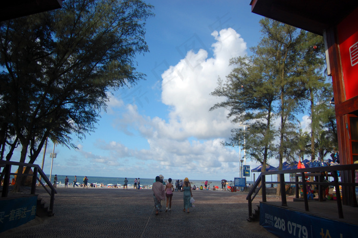 北海银滩风景图片