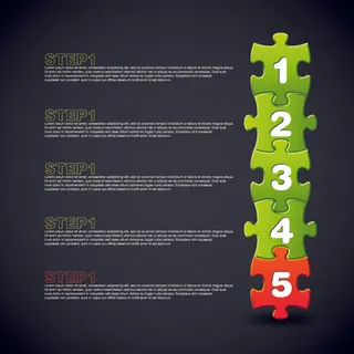 创意拼图文本模板矢量素材-4