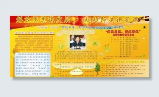 党建展板 解放思想背景图片