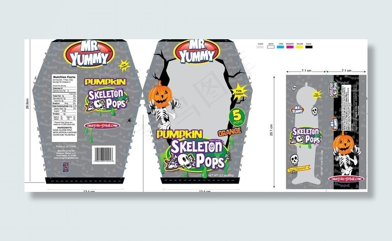 万圣节糖果包装（石棺）图片