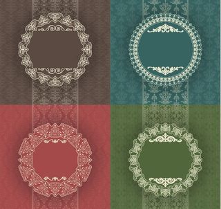 欧式花纹背景图片