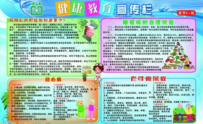 健康教育宣传栏图片(4819X3231(DPI:72))psd模版下载