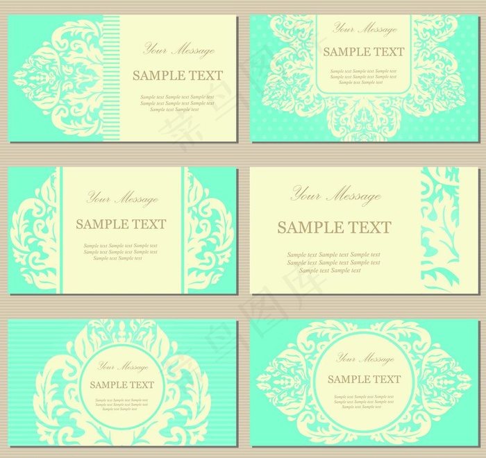 欧式花纹 卡片图片