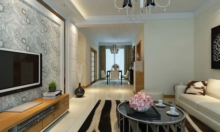 现代简约电视背景墙效果图