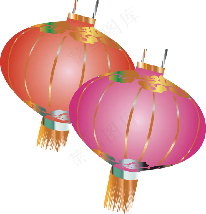 传统节日灯笼中国结PNG免扣素材(1049X737)