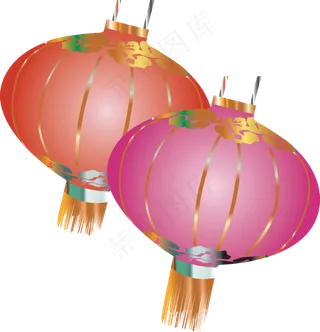 传统节日灯笼中国结PNG免扣素材