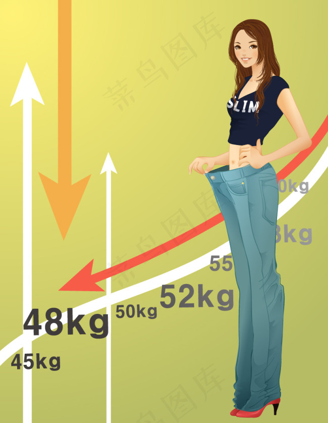 时尚美女卡通下载eps,ai矢量模版下载