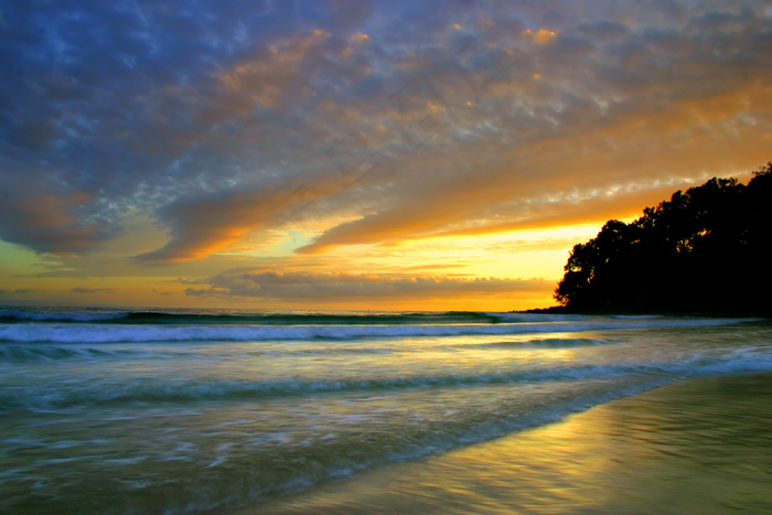海边夕阳风光图片