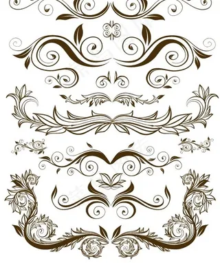 精美花纹样式矢量素材