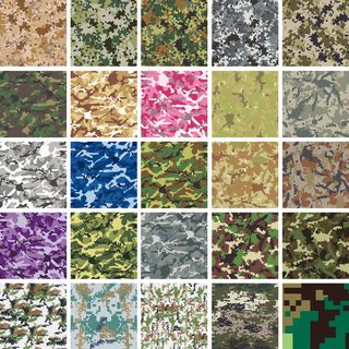 多款迷彩纹矢量花纹花型