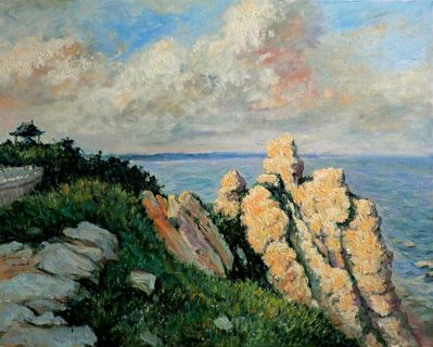 海边观景亭图片