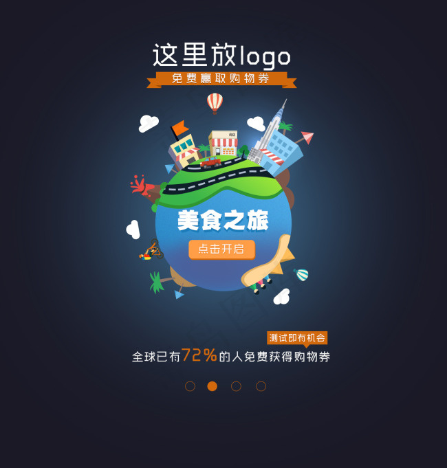 美食旅游APP引导页设计