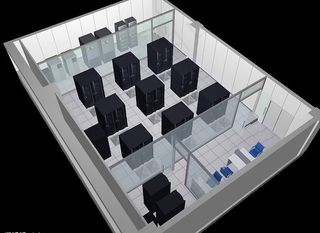 计算机机房鸟瞰图图片