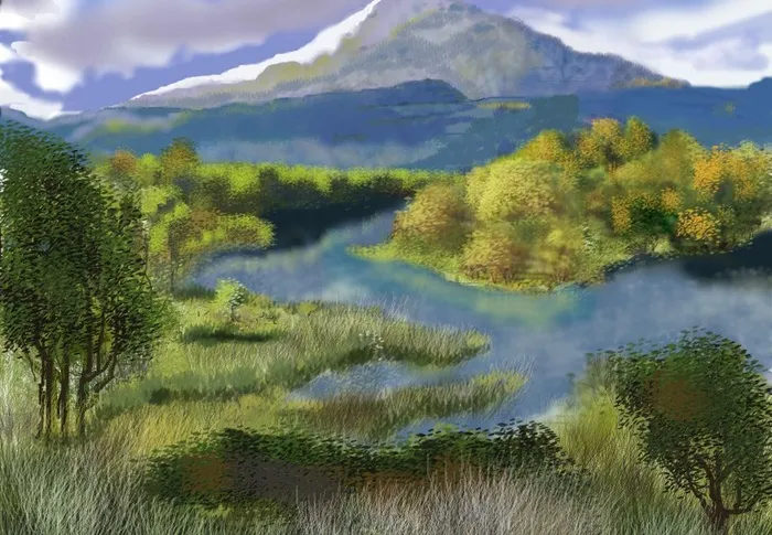 风景油画图片