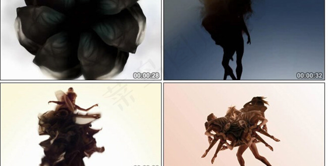 炫丽水墨舞蹈背景视频