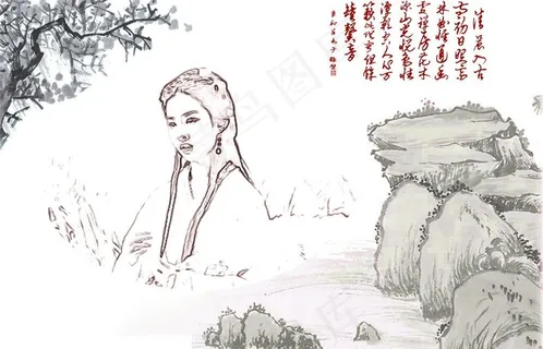 古典人物水墨风景画图片 古典人物水墨风景画图片