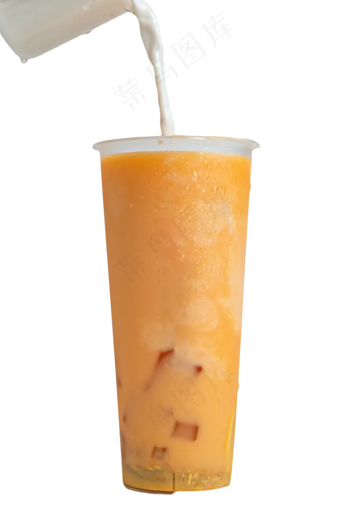 自然色简约风奶茶免抠元素 