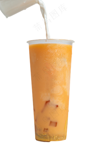 自然色简约风奶茶免抠元素 