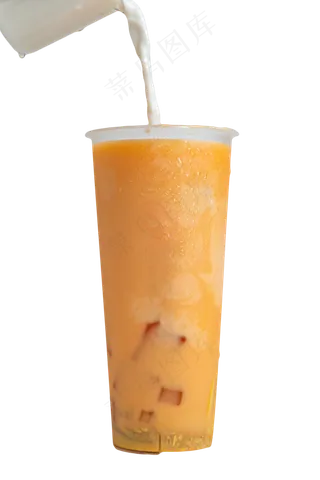 自然色简约风奶茶免抠元素 